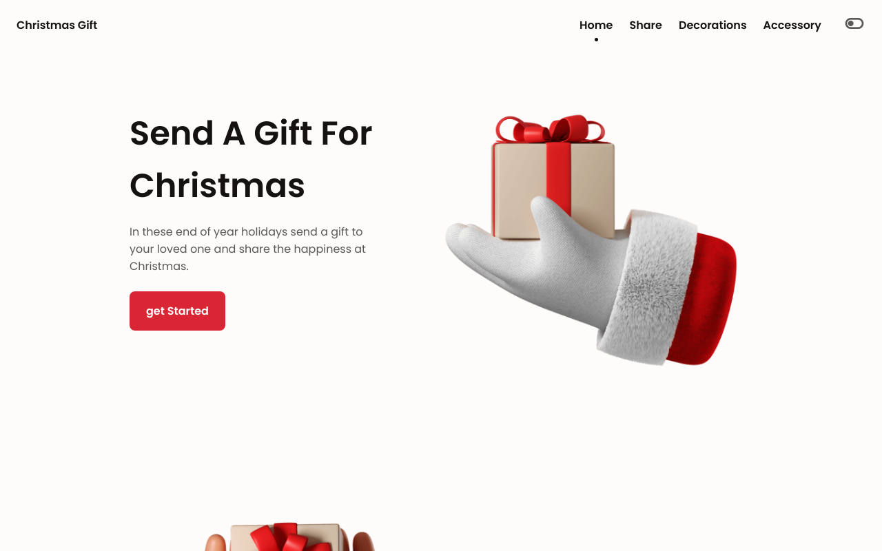 A mockup photo of a website