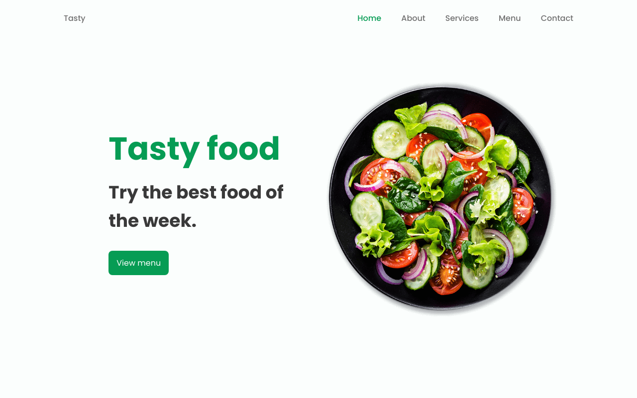 A mockup photo of a website
